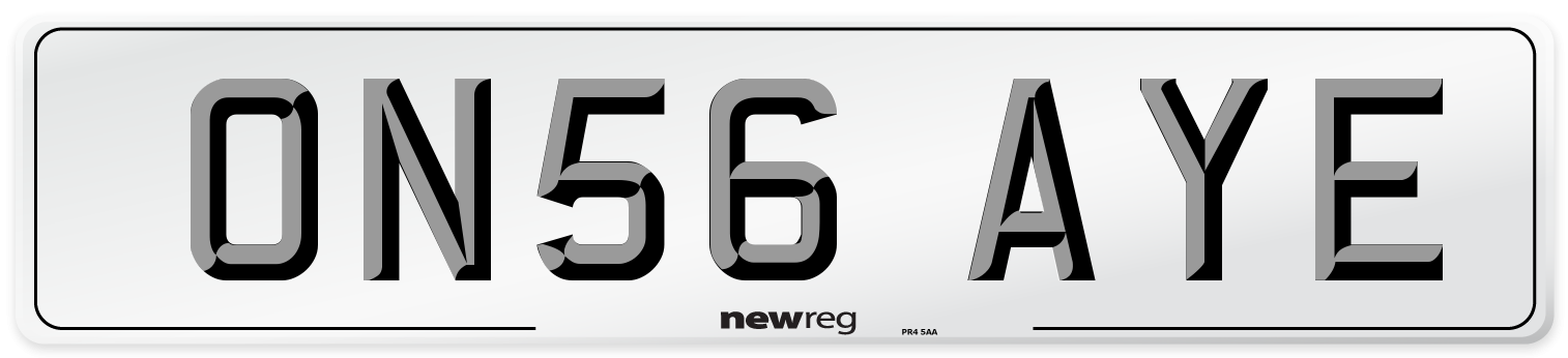 ON56 AYE Number Plate from New Reg